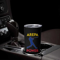 Arepa Power Baseball Batter Silhouette Tumbler Cup Venezuelan Pride Beisbol for Baseball Fans