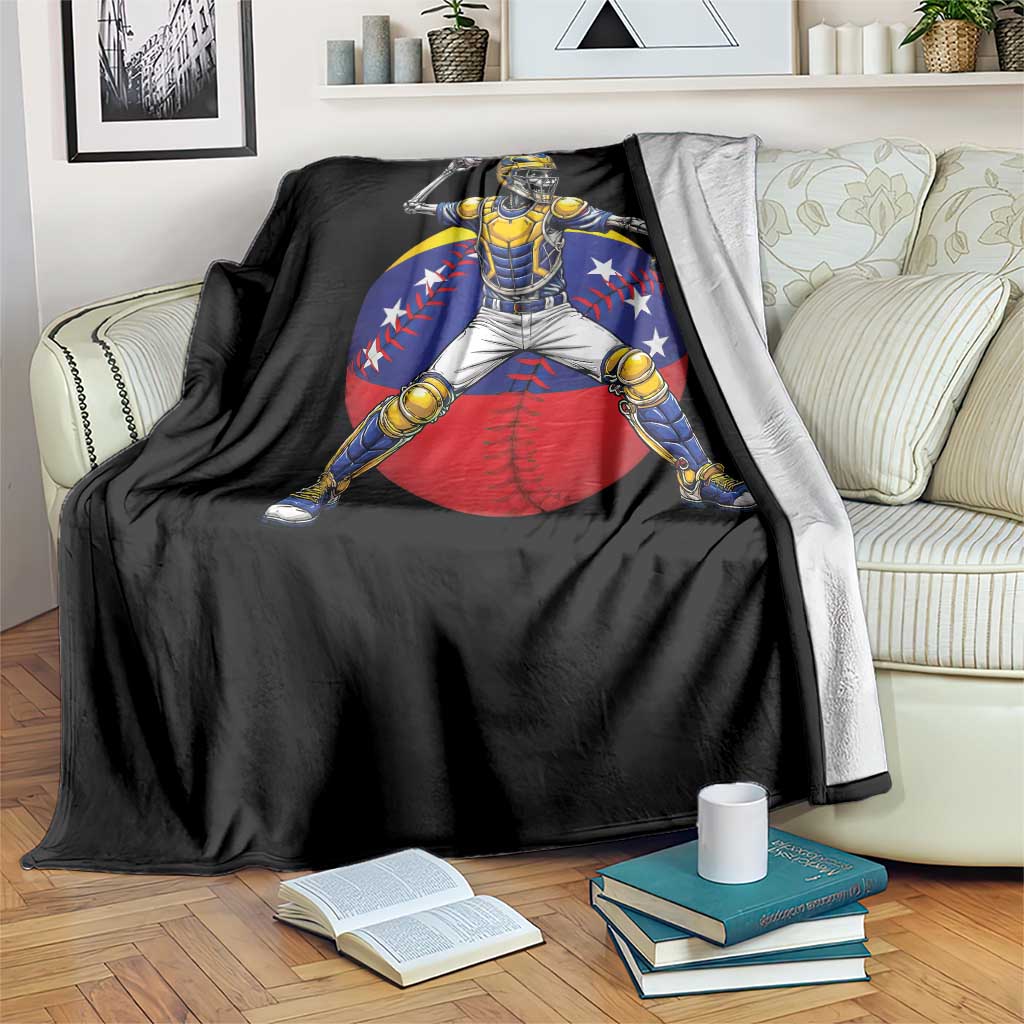 Venezuela Baseball Pitcher Skeleton Throw Blanket Venezuelan Flag Venezuela Pride Sports Fans