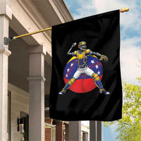 Venezuela Baseball Pitcher Skeleton Garden Flag Venezuelan Flag Venezuela Pride Sports Fans
