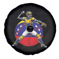 Venezuela Baseball Pitcher Skeleton Spare Tire Cover Venezuelan Flag Venezuela Pride Sports Fans