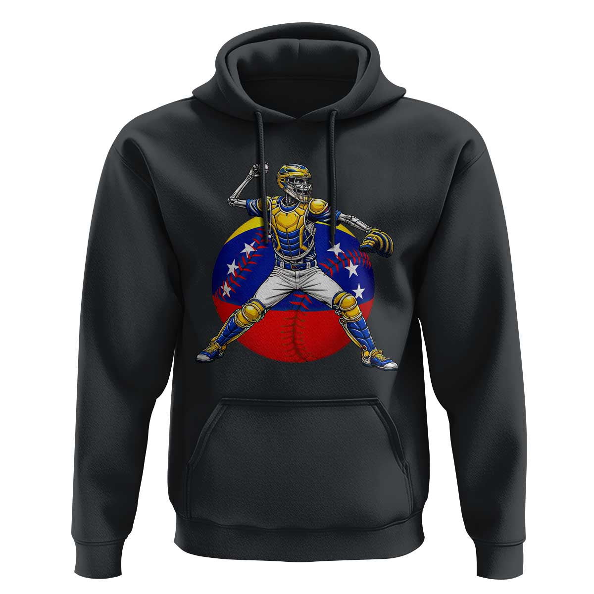 Venezuela Baseball Pitcher Skeleton Hoodie Venezuelan Flag Venezuela Pride Sports Fans