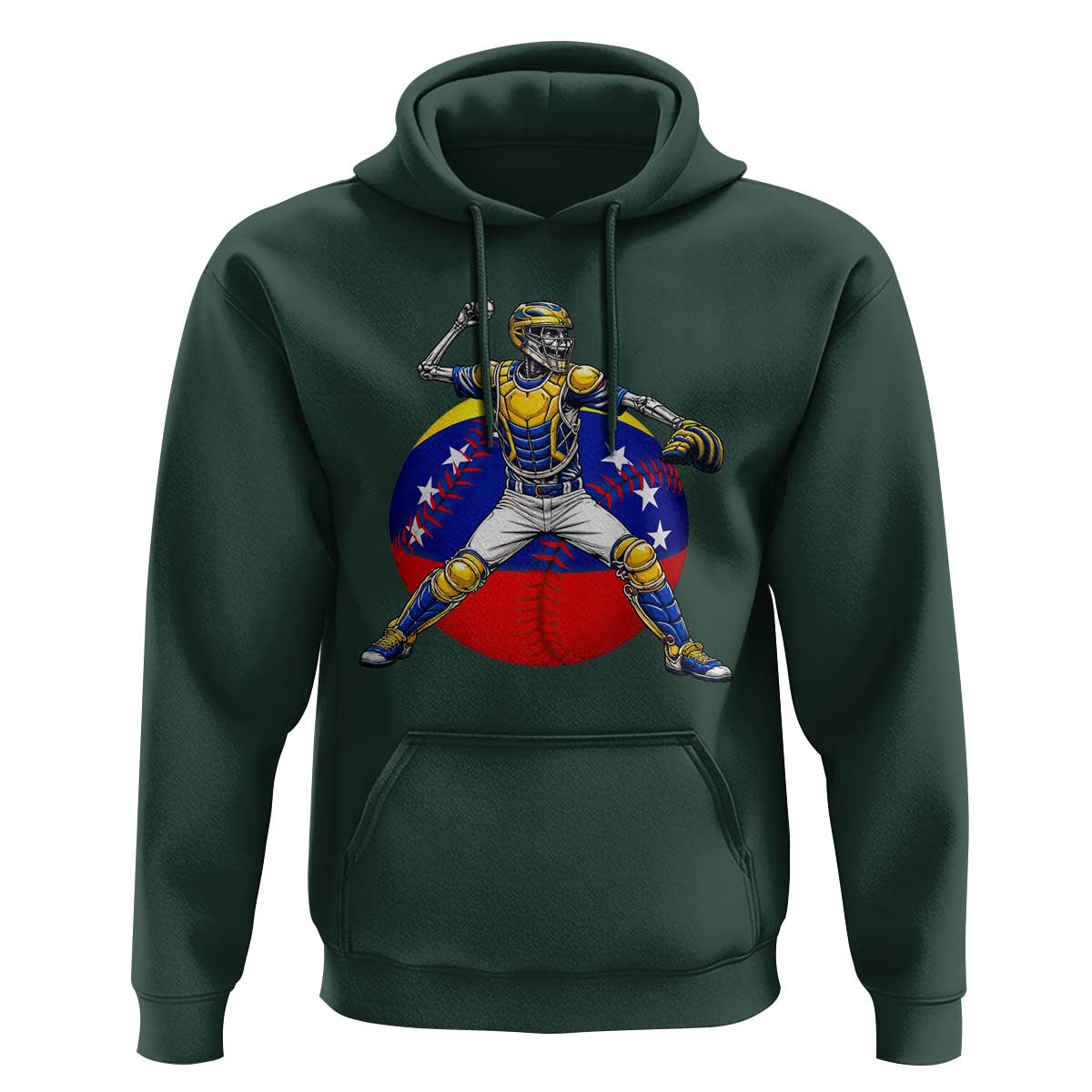 Venezuela Baseball Pitcher Skeleton Hoodie Venezuelan Flag Venezuela Pride Sports Fans