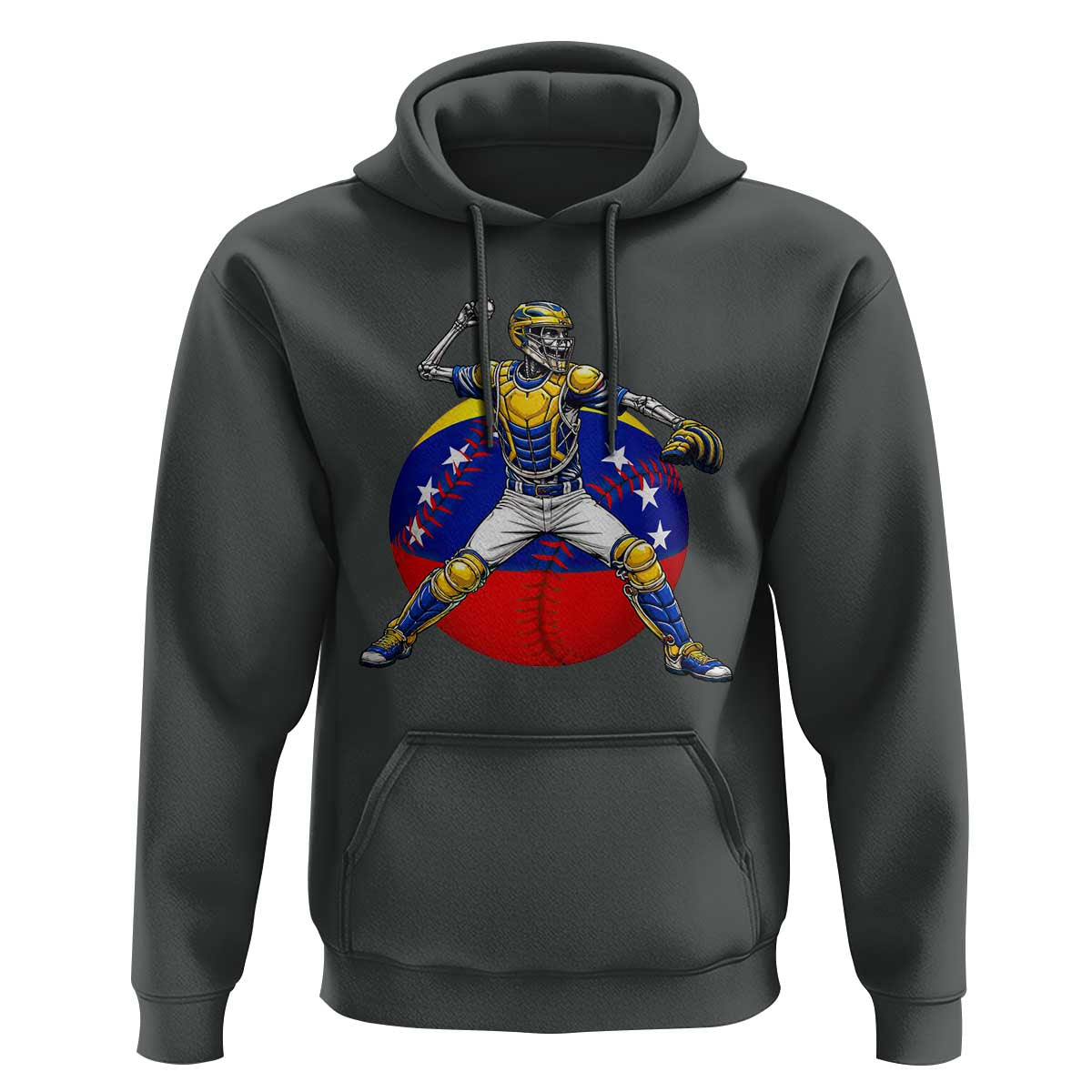 Venezuela Baseball Pitcher Skeleton Hoodie Venezuelan Flag Venezuela Pride Sports Fans