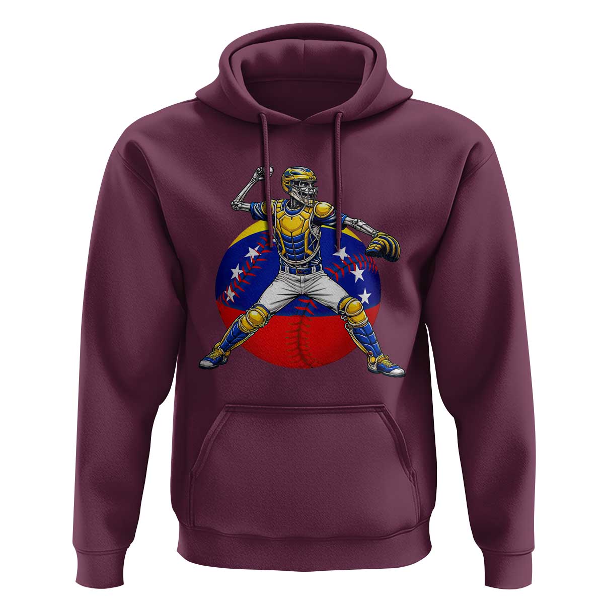 Venezuela Baseball Pitcher Skeleton Hoodie Venezuelan Flag Venezuela Pride Sports Fans