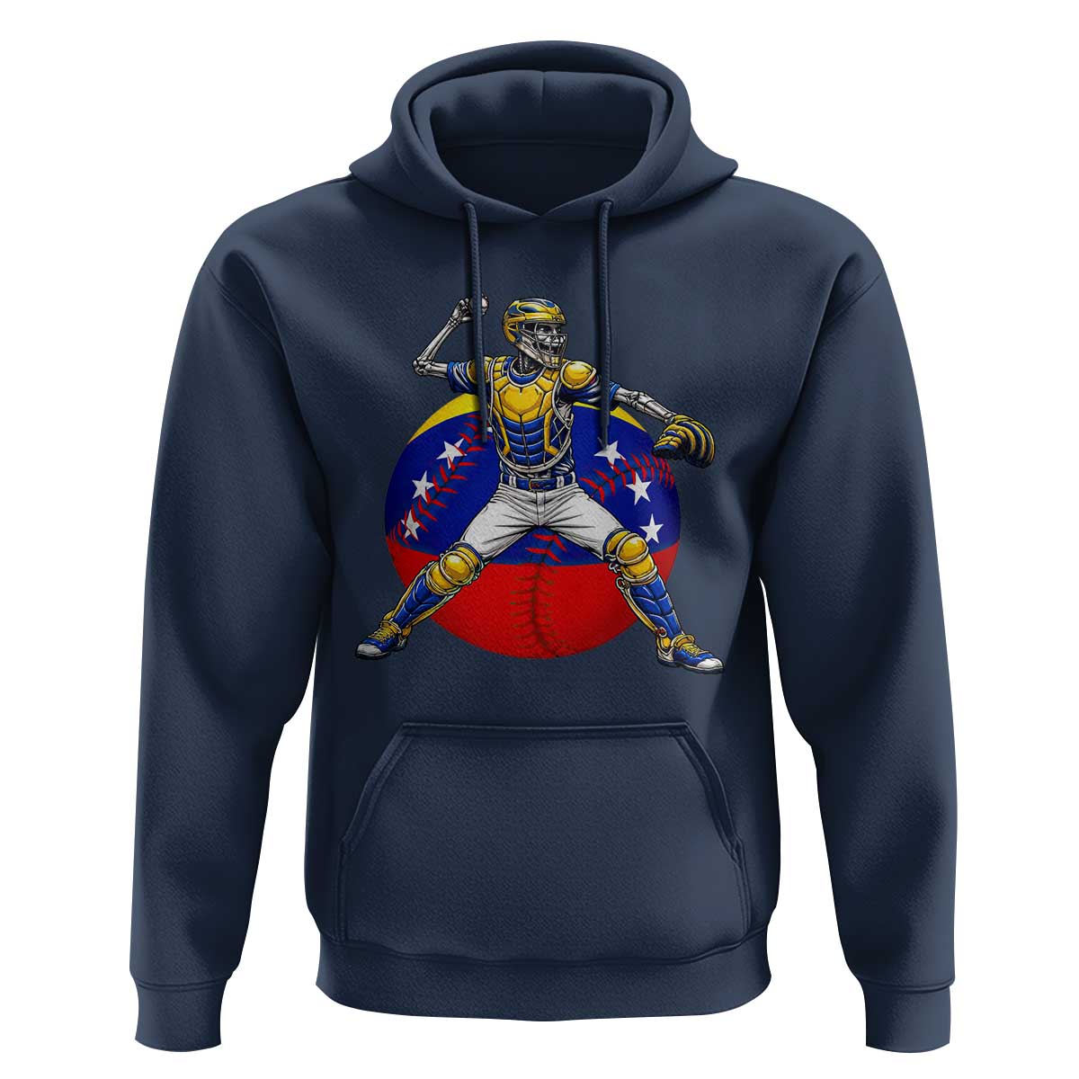 Venezuela Baseball Pitcher Skeleton Hoodie Venezuelan Flag Venezuela Pride Sports Fans