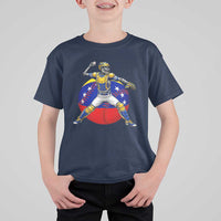 Venezuela Baseball Pitcher Skeleton T Shirt For Kid Venezuelan Flag Venezuela Pride Sports Fans