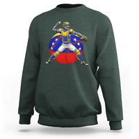 Venezuela Baseball Pitcher Skeleton Sweatshirt Venezuelan Flag Venezuela Pride Sports Fans