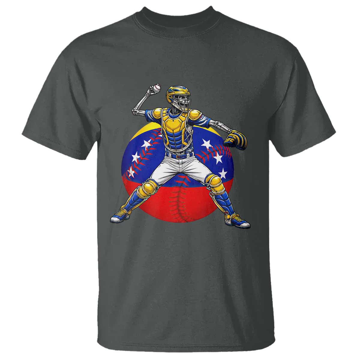 Venezuela Baseball Pitcher Skeleton T Shirt Venezuelan Flag Venezuela Pride Sports Fans