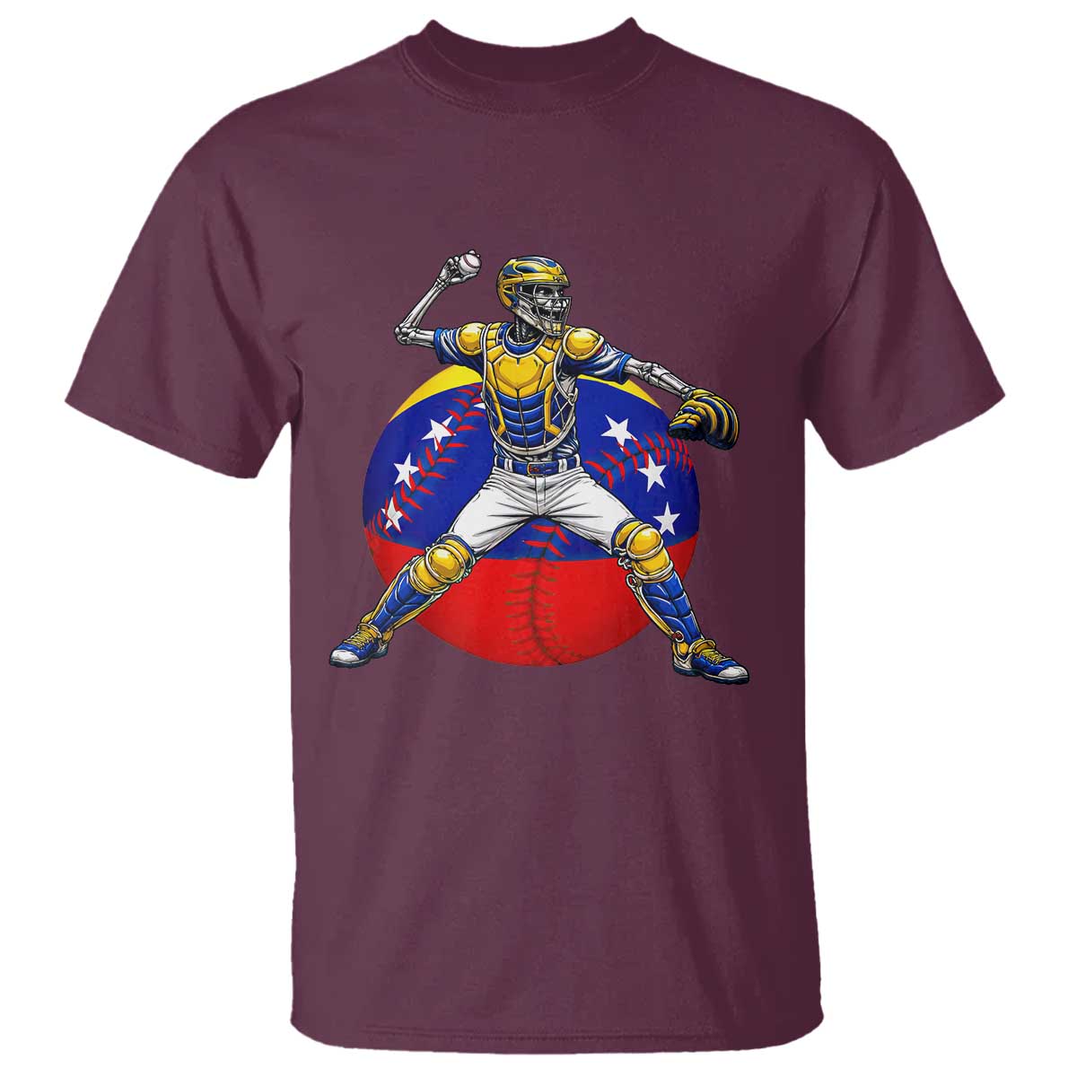 Venezuela Baseball Pitcher Skeleton T Shirt Venezuelan Flag Venezuela Pride Sports Fans