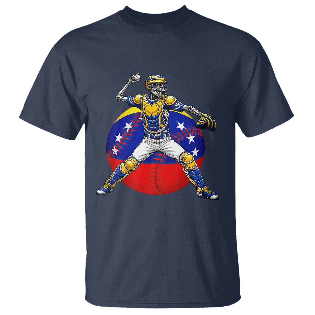 Venezuela Baseball Pitcher Skeleton T Shirt Venezuelan Flag Venezuela Pride Sports Fans