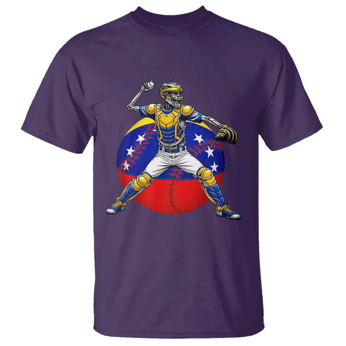 Venezuela Baseball Pitcher Skeleton T Shirt Venezuelan Flag Venezuela Pride Sports Fans