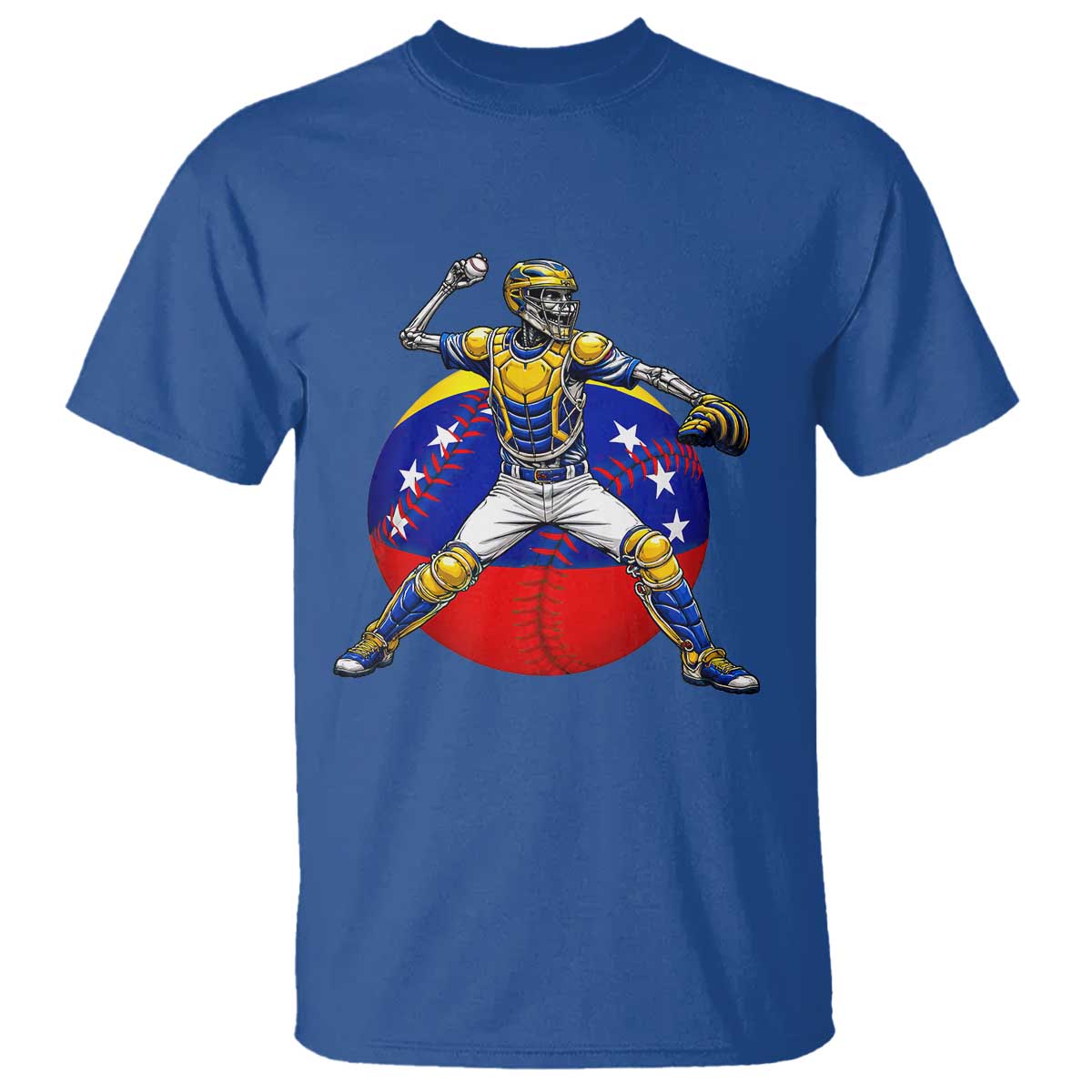 Venezuela Baseball Pitcher Skeleton T Shirt Venezuelan Flag Venezuela Pride Sports Fans