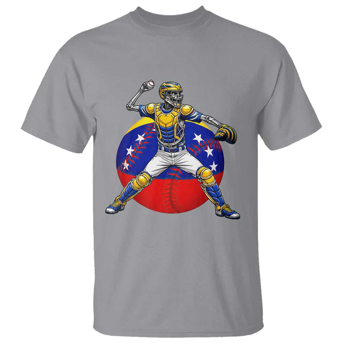 Venezuela Baseball Pitcher Skeleton T Shirt Venezuelan Flag Venezuela Pride Sports Fans