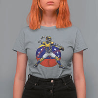 Venezuela Baseball Pitcher Skeleton T Shirt For Women Venezuelan Flag Venezuela Pride Sports Fans