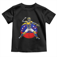 Venezuela Baseball Pitcher Skeleton Toddler T Shirt Venezuelan Flag Venezuela Pride Sports Fans