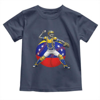 Venezuela Baseball Pitcher Skeleton Toddler T Shirt Venezuelan Flag Venezuela Pride Sports Fans