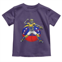 Venezuela Baseball Pitcher Skeleton Toddler T Shirt Venezuelan Flag Venezuela Pride Sports Fans