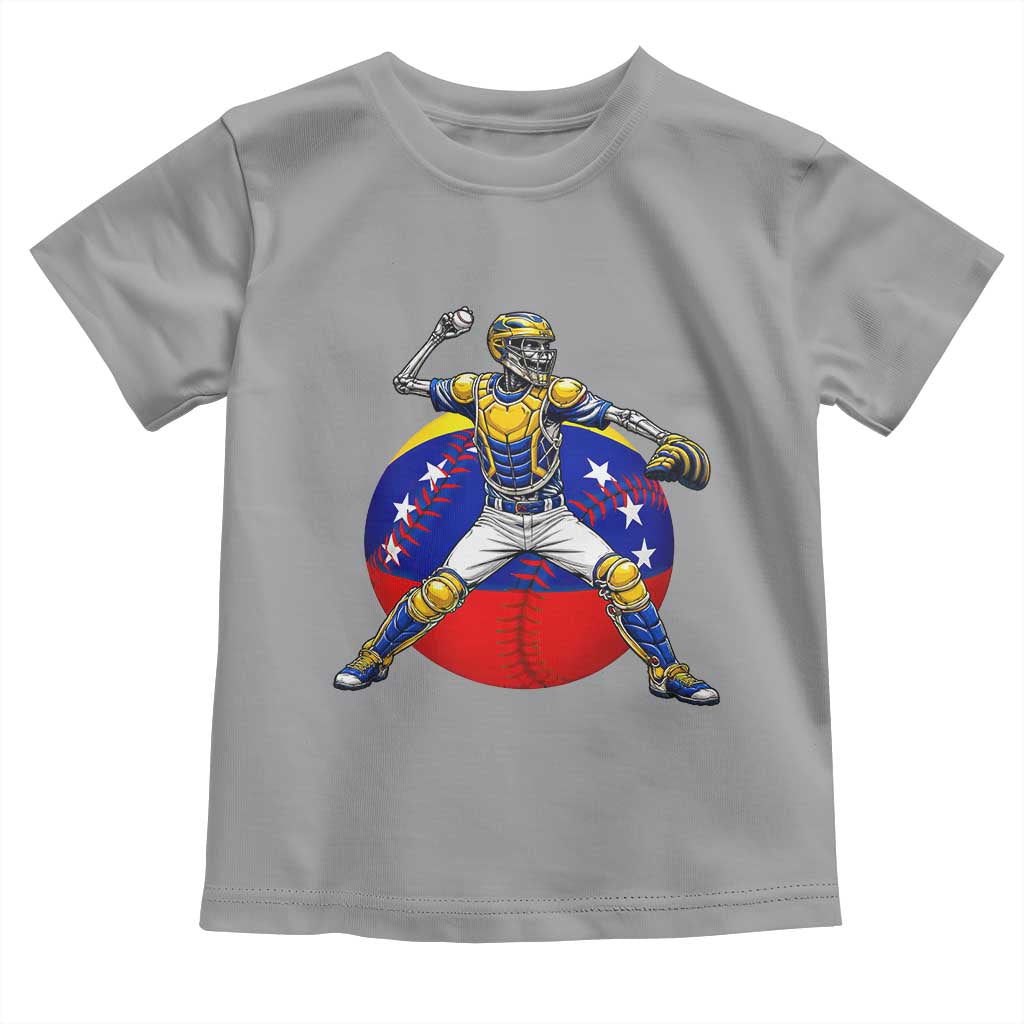 Venezuela Baseball Pitcher Skeleton Toddler T Shirt Venezuelan Flag Venezuela Pride Sports Fans
