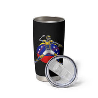 Venezuela Baseball Pitcher Skeleton Tumbler Cup Venezuelan Flag Venezuela Pride Sports Fans