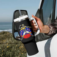 Venezuela Baseball Pitcher Skeleton Tumbler With Handle Venezuelan Flag Venezuela Pride Sports Fans