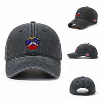 Venezuela Baseball Pitcher Skeleton Washed Cotton Baseball Cap Venezuelan Flag Venezuela Pride Sports Fans