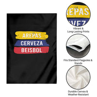 Arepas Cerveza Beisbol Venezuela Things Garden Flag Funny Latino Food Beer and Baseball Pride