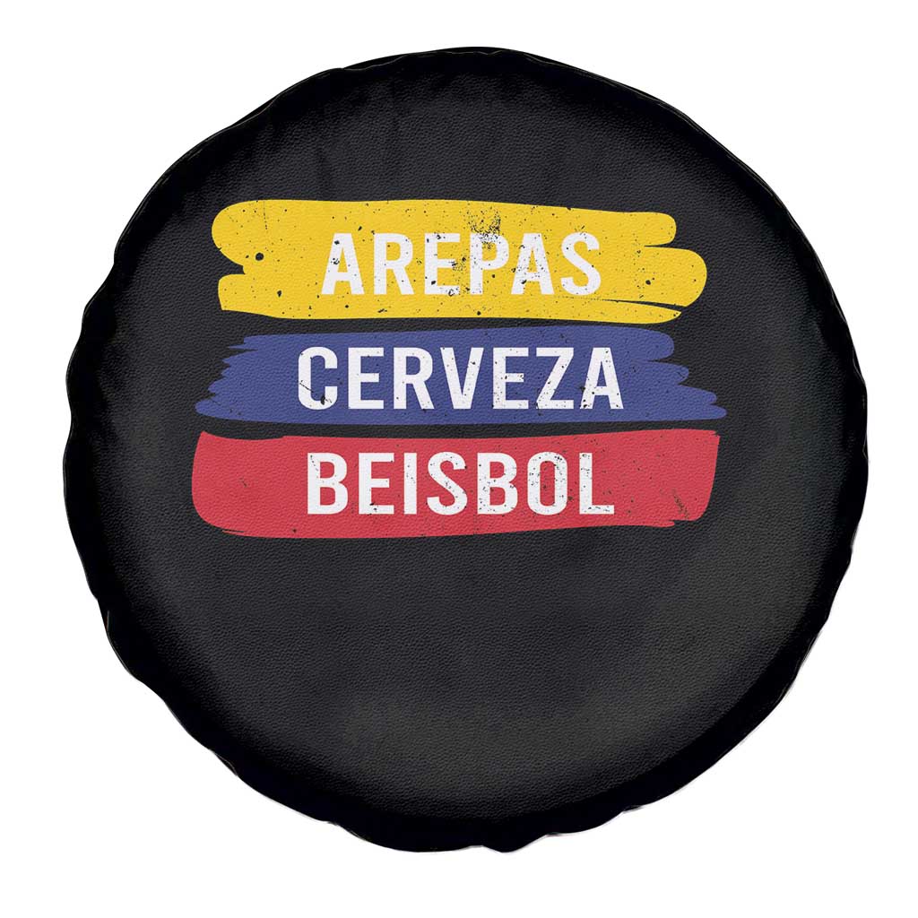 Arepas Cerveza Beisbol Venezuela Things Spare Tire Cover Funny Latino Food Beer and Baseball Pride