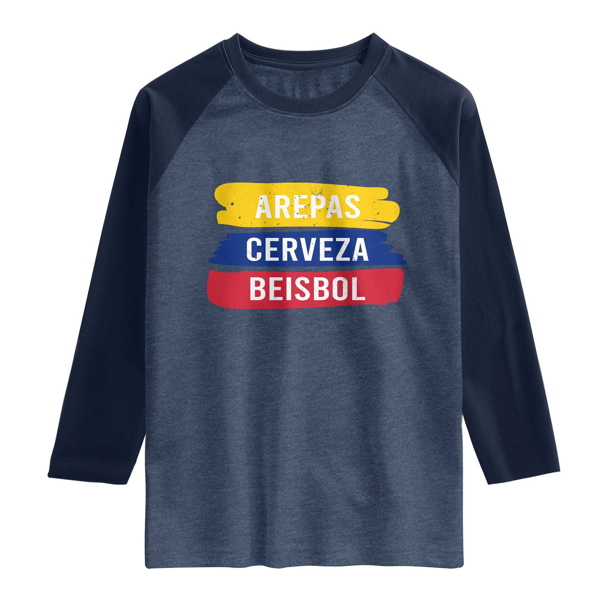 Arepas Cerveza Beisbol Venezuela Things Raglan Shirt Funny Latino Food Beer and Baseball Pride
