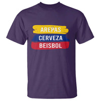 Arepas Cerveza Beisbol Venezuela Things T Shirt Funny Latino Food Beer and Baseball Pride