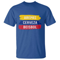 Arepas Cerveza Beisbol Venezuela Things T Shirt Funny Latino Food Beer and Baseball Pride