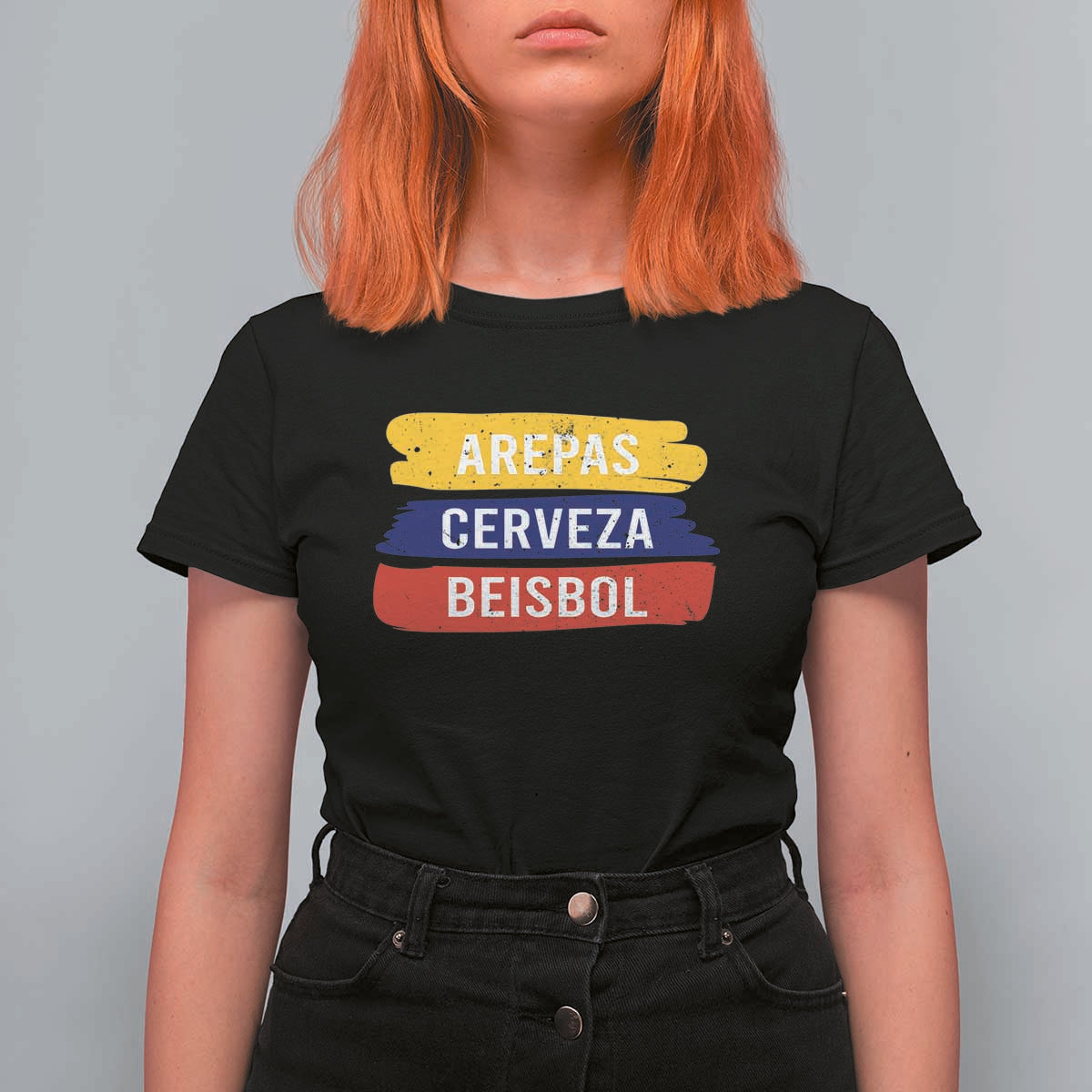 Arepas Cerveza Beisbol Venezuela Things T Shirt For Women Funny Latino Food Beer and Baseball Pride