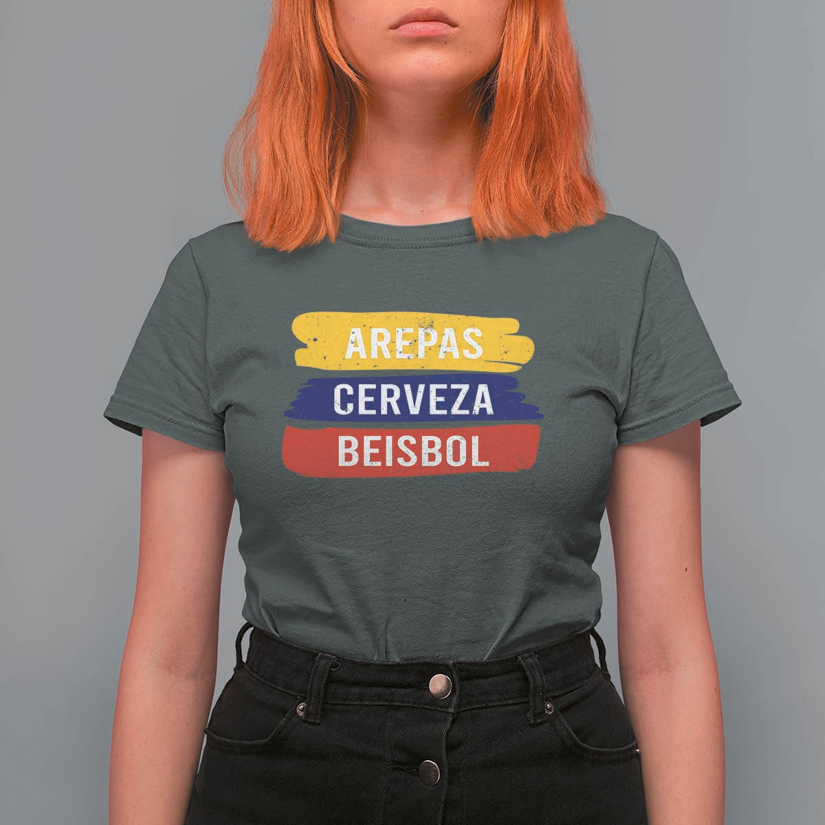 Arepas Cerveza Beisbol Venezuela Things T Shirt For Women Funny Latino Food Beer and Baseball Pride