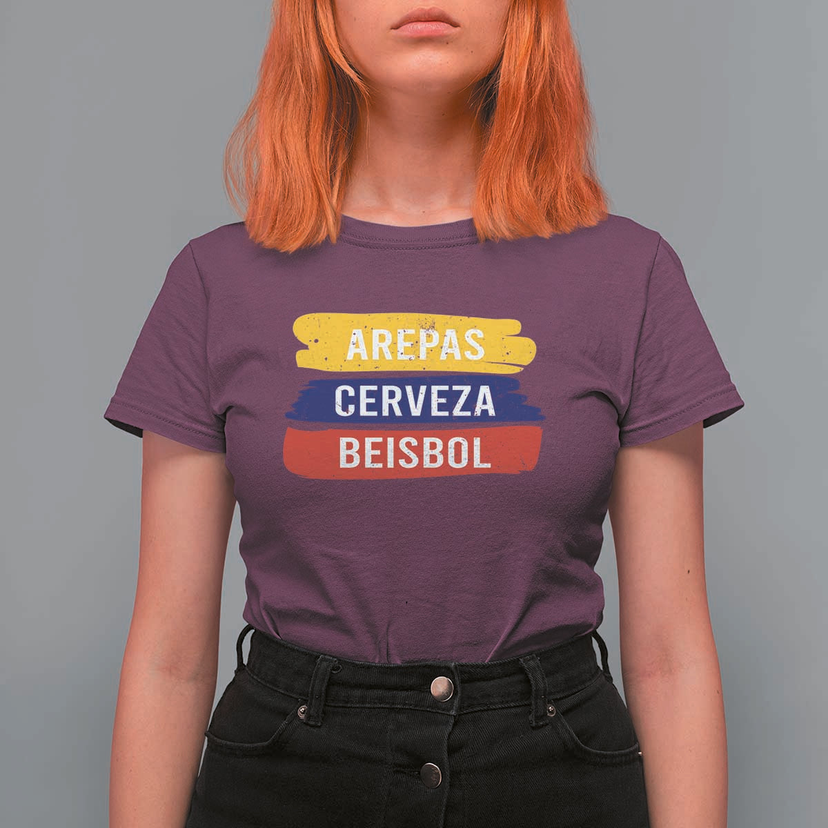 Arepas Cerveza Beisbol Venezuela Things T Shirt For Women Funny Latino Food Beer and Baseball Pride