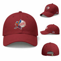 Venezuela Baseball Flying Scarlet Macaw and Ball Baseball Cap Ara Macao Guacamaya Venezuelan Pride