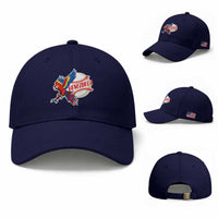 Venezuela Baseball Flying Scarlet Macaw and Ball Baseball Cap Ara Macao Guacamaya Venezuelan Pride
