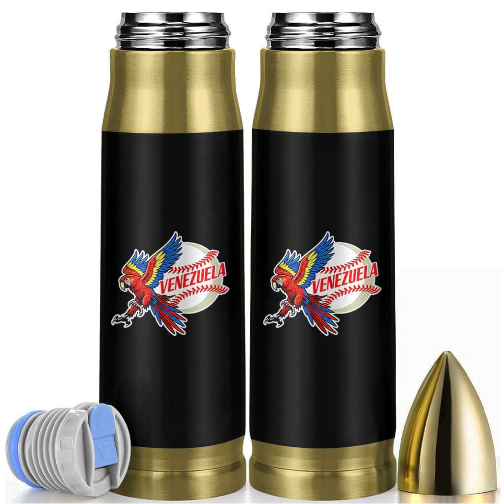 Venezuela Baseball Flying Scarlet Macaw and Ball Bullet Tumbler Ara Macao Guacamaya Venezuelan Pride