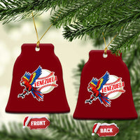 Venezuela Baseball Flying Scarlet Macaw and Ball Ceramic Ornament Ara Macao Guacamaya Venezuelan Pride