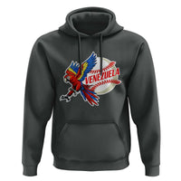 Venezuela Baseball Flying Scarlet Macaw and Ball Hoodie Ara Macao Guacamaya Venezuelan Pride