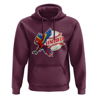 Venezuela Baseball Flying Scarlet Macaw and Ball Hoodie Ara Macao Guacamaya Venezuelan Pride