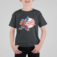 Venezuela Baseball Flying Scarlet Macaw and Ball T Shirt For Kid Ara Macao Guacamaya Venezuelan Pride