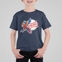 Venezuela Baseball Flying Scarlet Macaw and Ball T Shirt For Kid Ara Macao Guacamaya Venezuelan Pride