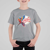 Venezuela Baseball Flying Scarlet Macaw and Ball T Shirt For Kid Ara Macao Guacamaya Venezuelan Pride