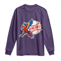 Venezuela Baseball Flying Scarlet Macaw and Ball Long Sleeve Shirt Ara Macao Guacamaya Venezuelan Pride
