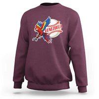 Venezuela Baseball Flying Scarlet Macaw and Ball Sweatshirt Ara Macao Guacamaya Venezuelan Pride