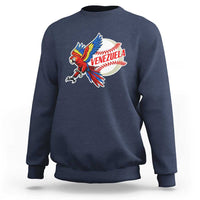 Venezuela Baseball Flying Scarlet Macaw and Ball Sweatshirt Ara Macao Guacamaya Venezuelan Pride