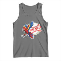 Venezuela Baseball Flying Scarlet Macaw and Ball Tank Top Ara Macao Guacamaya Venezuelan Pride