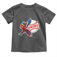 Venezuela Baseball Flying Scarlet Macaw and Ball Toddler T Shirt Ara Macao Guacamaya Venezuelan Pride