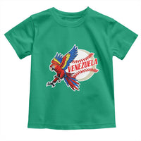Venezuela Baseball Flying Scarlet Macaw and Ball Toddler T Shirt Ara Macao Guacamaya Venezuelan Pride