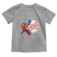 Venezuela Baseball Flying Scarlet Macaw and Ball Toddler T Shirt Ara Macao Guacamaya Venezuelan Pride