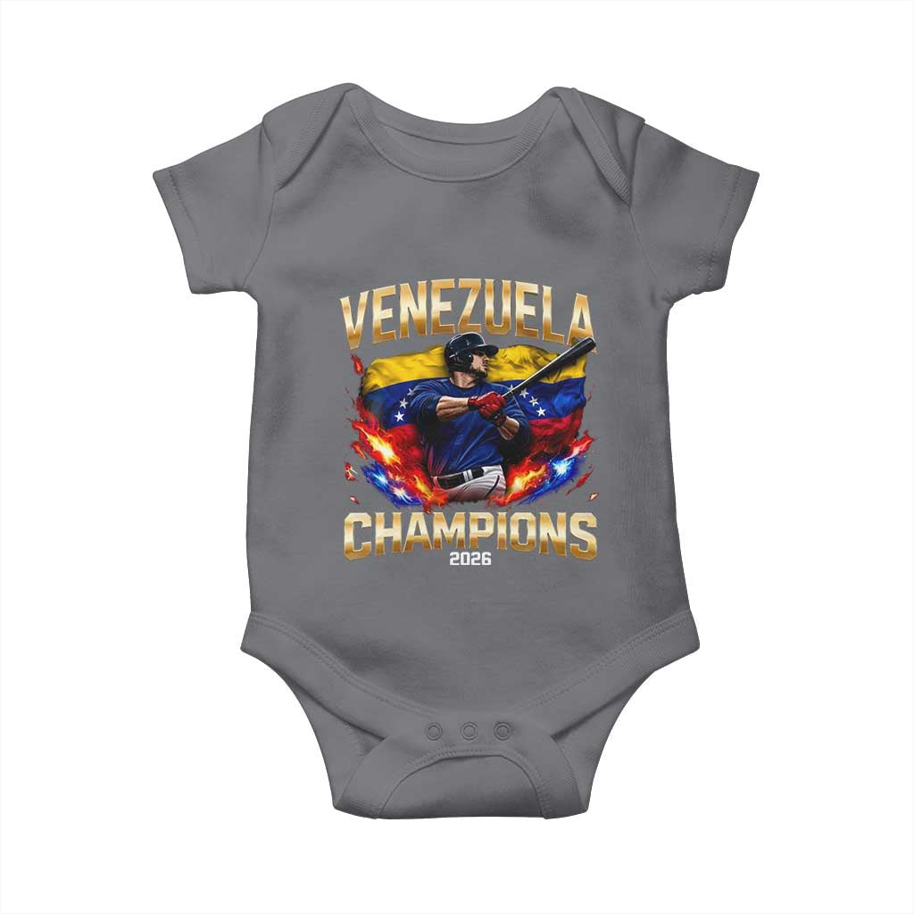 Venezuela Champions 2026 Baby Onesie Beisbol Venezuelan Pride Flag Baseball Fans